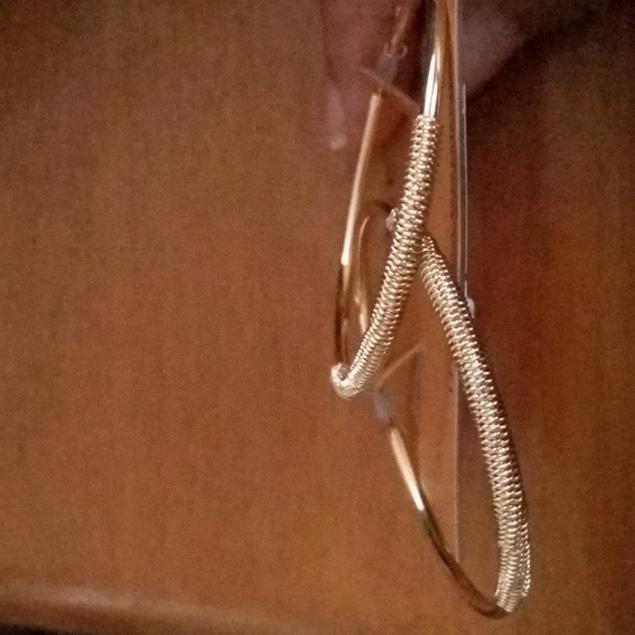 Monet Gold Tone Hoop Earrings - Picture 2 of 2